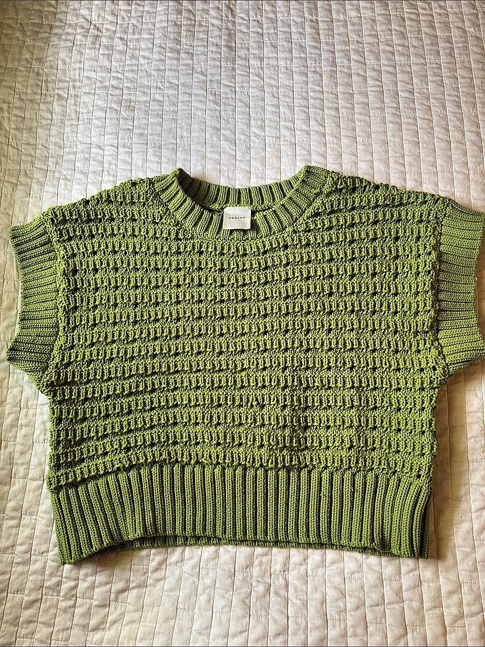 Varley Fillmore Knit Sweater Vest Green Medium